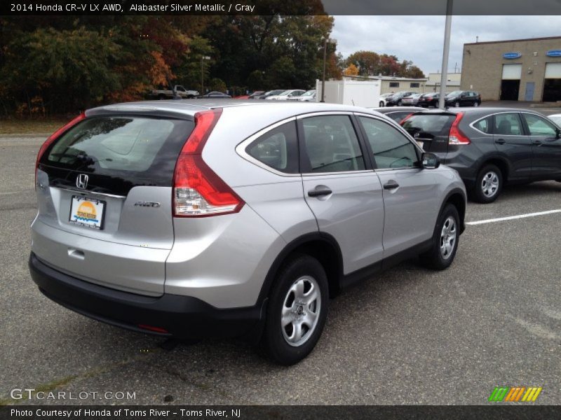 Alabaster Silver Metallic / Gray 2014 Honda CR-V LX AWD