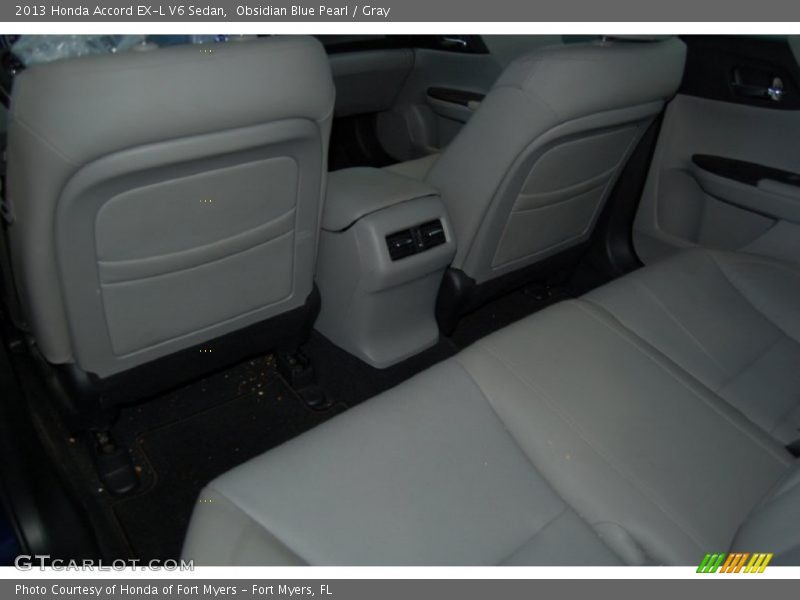 Obsidian Blue Pearl / Gray 2013 Honda Accord EX-L V6 Sedan