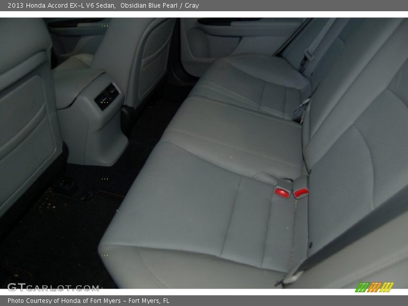 Obsidian Blue Pearl / Gray 2013 Honda Accord EX-L V6 Sedan