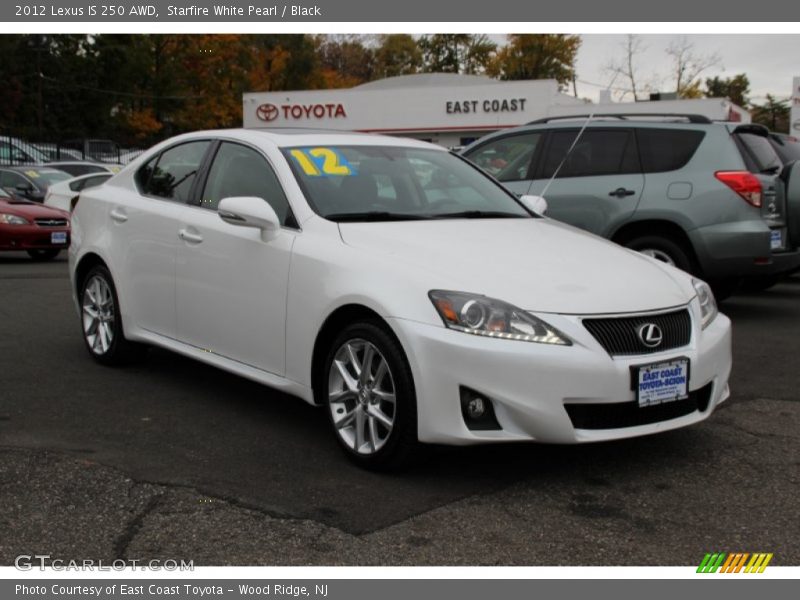 Starfire White Pearl / Black 2012 Lexus IS 250 AWD