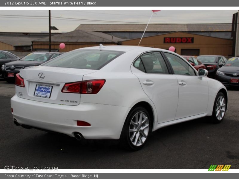 Starfire White Pearl / Black 2012 Lexus IS 250 AWD