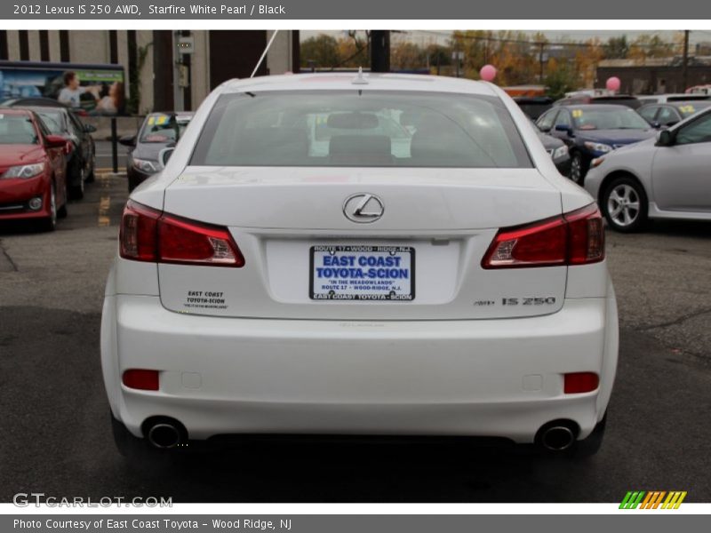 Starfire White Pearl / Black 2012 Lexus IS 250 AWD