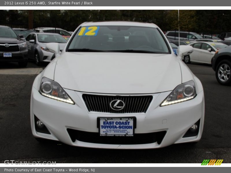 Starfire White Pearl / Black 2012 Lexus IS 250 AWD