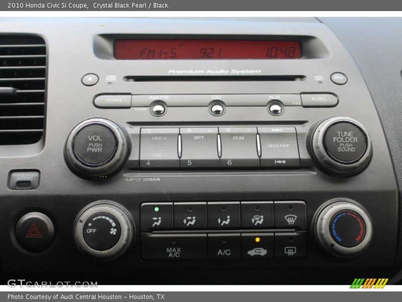 Crystal Black Pearl / Black 2010 Honda Civic Si Coupe