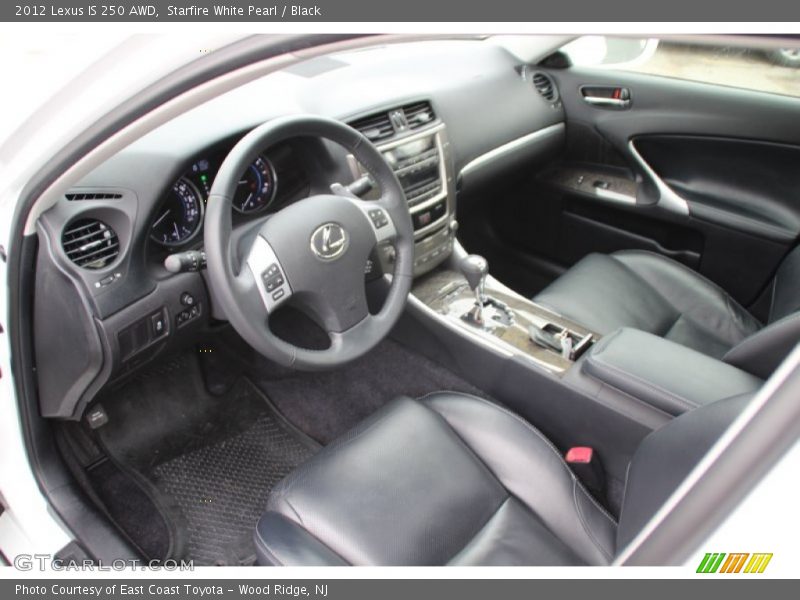 Starfire White Pearl / Black 2012 Lexus IS 250 AWD