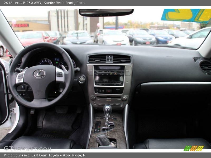 Starfire White Pearl / Black 2012 Lexus IS 250 AWD