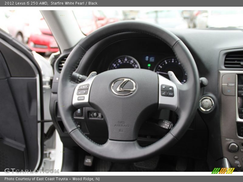 Starfire White Pearl / Black 2012 Lexus IS 250 AWD