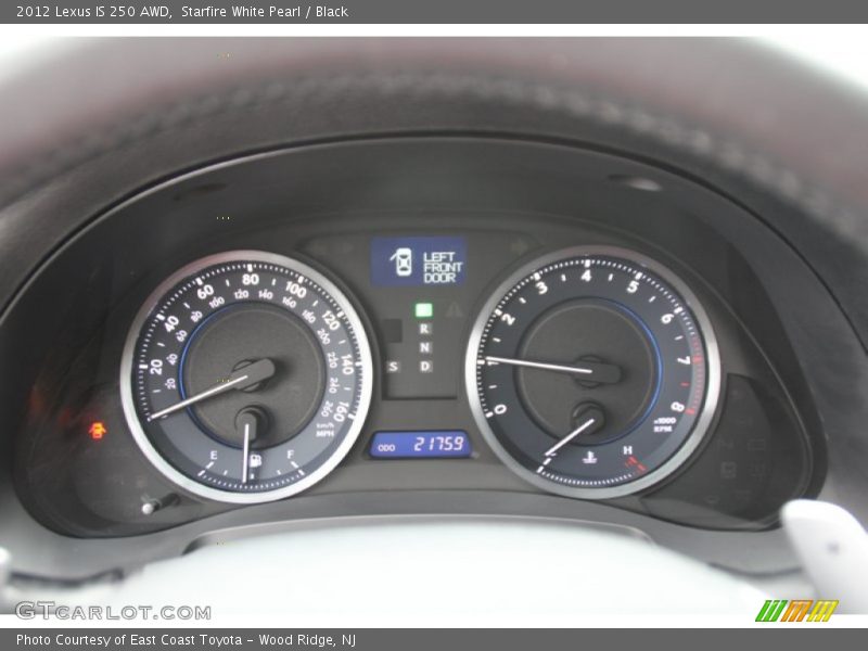 Starfire White Pearl / Black 2012 Lexus IS 250 AWD