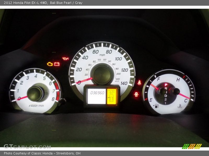 Bali Blue Pearl / Gray 2012 Honda Pilot EX-L 4WD