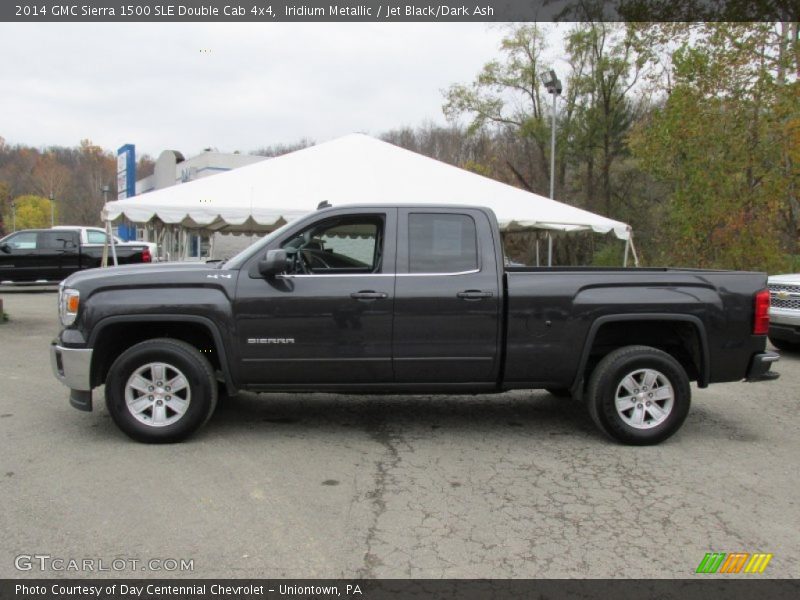 Iridium Metallic / Jet Black/Dark Ash 2014 GMC Sierra 1500 SLE Double Cab 4x4