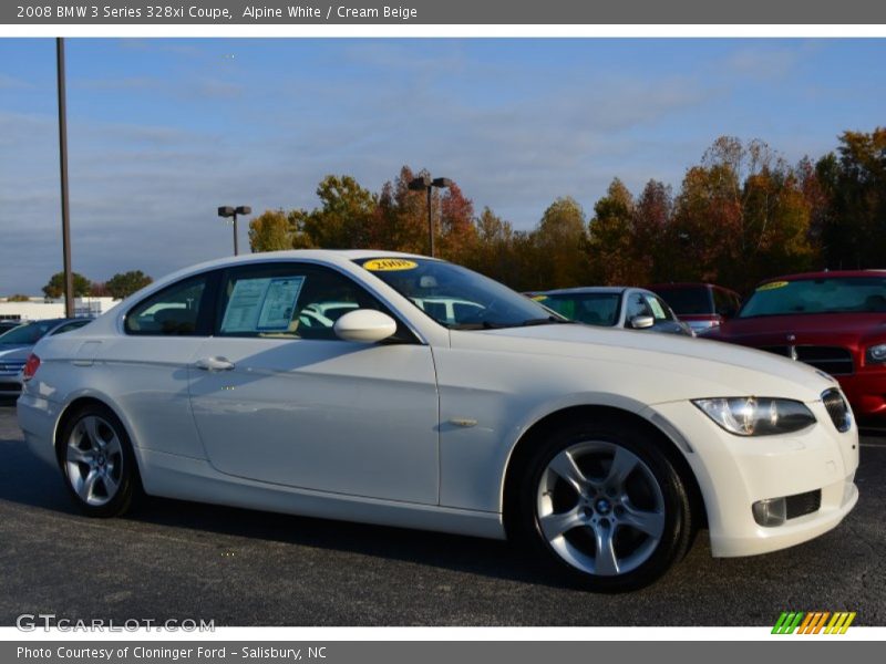 Alpine White / Cream Beige 2008 BMW 3 Series 328xi Coupe