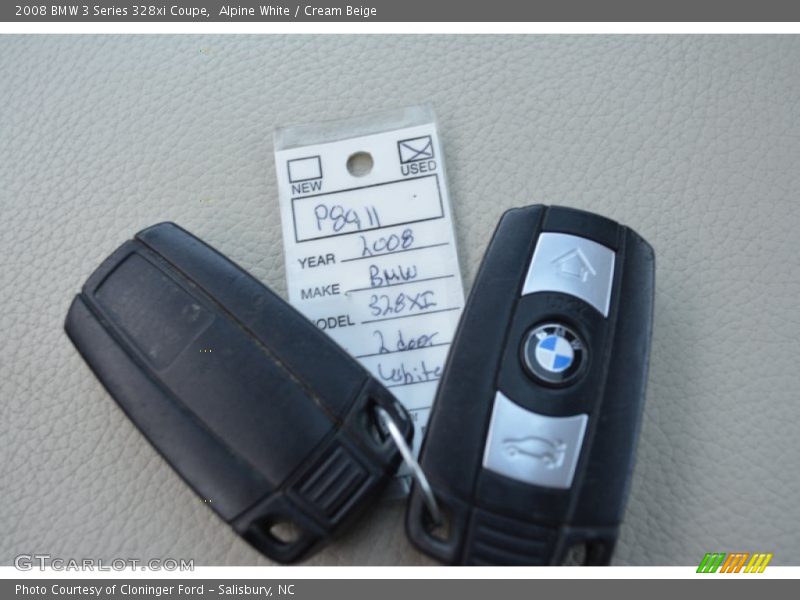 Alpine White / Cream Beige 2008 BMW 3 Series 328xi Coupe