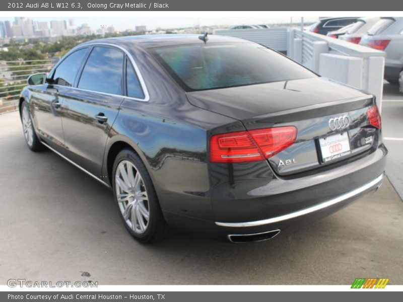 Oolong Gray Metallic / Black 2012 Audi A8 L W12 6.3