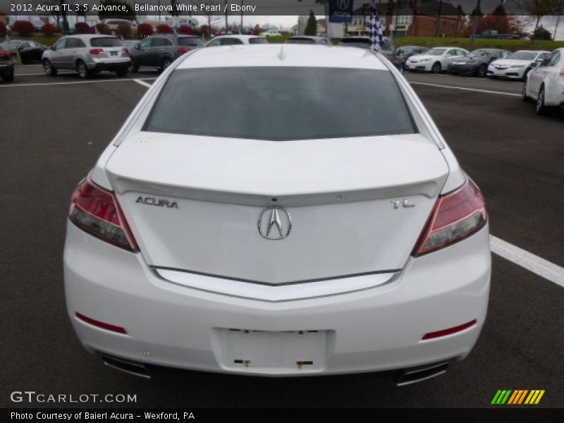 Bellanova White Pearl / Ebony 2012 Acura TL 3.5 Advance