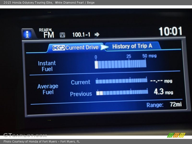 White Diamond Pearl / Beige 2015 Honda Odyssey Touring Elite