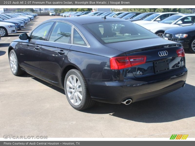 Moonlight Blue Metallic / Nougat Brown 2015 Audi A6 2.0T Premium Plus quattro Sedan