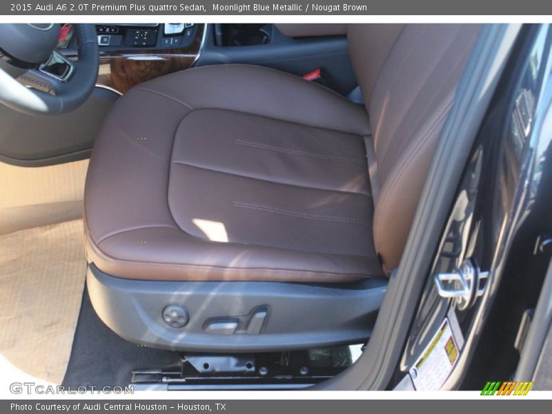 Moonlight Blue Metallic / Nougat Brown 2015 Audi A6 2.0T Premium Plus quattro Sedan