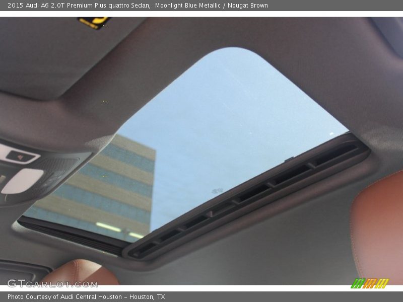 Moonlight Blue Metallic / Nougat Brown 2015 Audi A6 2.0T Premium Plus quattro Sedan