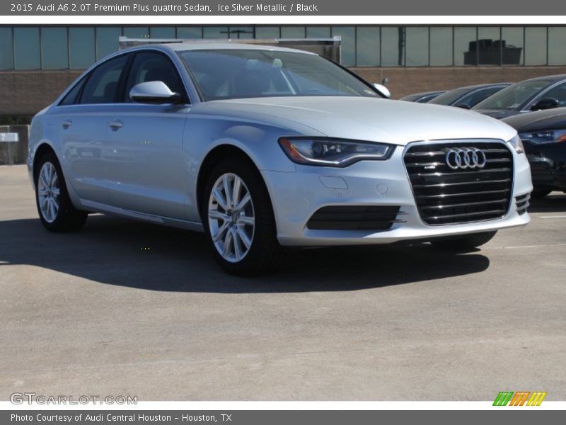 Ice Silver Metallic / Black 2015 Audi A6 2.0T Premium Plus quattro Sedan