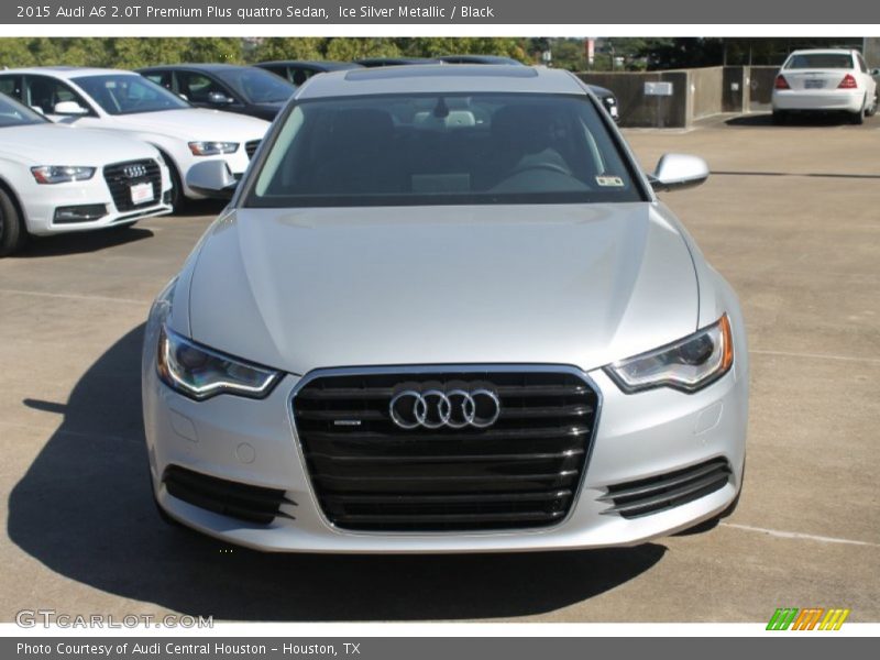 Ice Silver Metallic / Black 2015 Audi A6 2.0T Premium Plus quattro Sedan