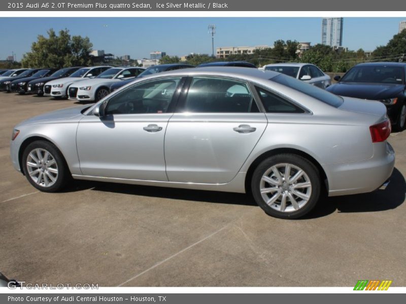 Ice Silver Metallic / Black 2015 Audi A6 2.0T Premium Plus quattro Sedan