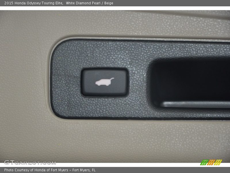 White Diamond Pearl / Beige 2015 Honda Odyssey Touring Elite