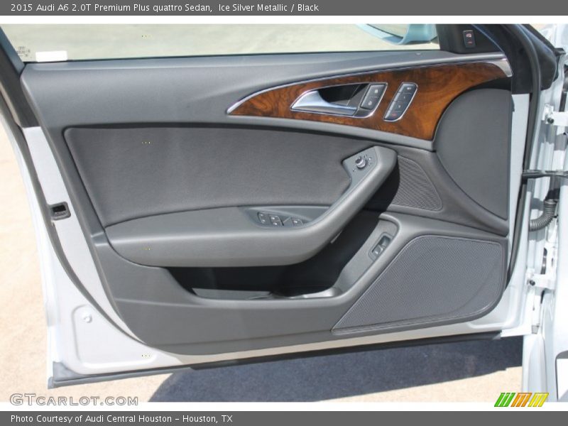 Ice Silver Metallic / Black 2015 Audi A6 2.0T Premium Plus quattro Sedan