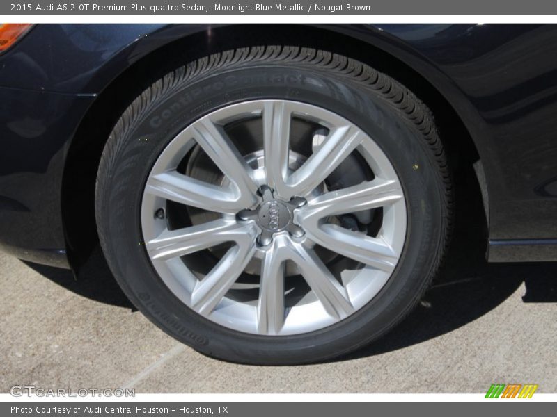 Moonlight Blue Metallic / Nougat Brown 2015 Audi A6 2.0T Premium Plus quattro Sedan