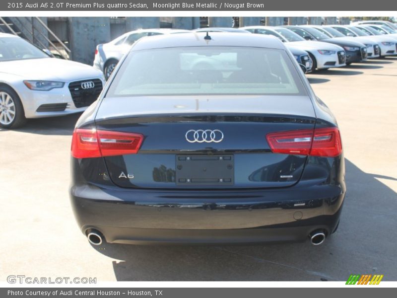 Moonlight Blue Metallic / Nougat Brown 2015 Audi A6 2.0T Premium Plus quattro Sedan