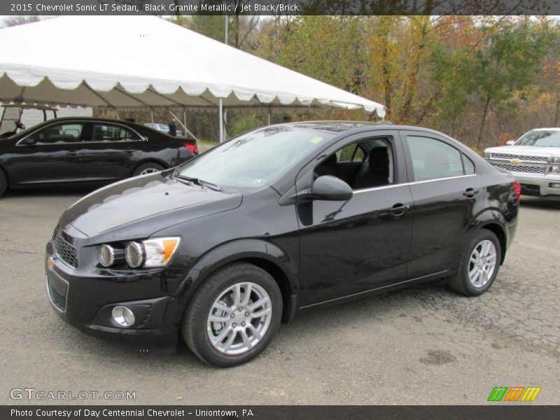 Black Granite Metallic / Jet Black/Brick 2015 Chevrolet Sonic LT Sedan