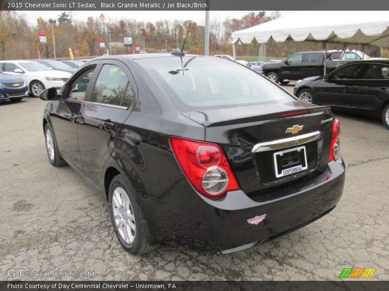 Black Granite Metallic / Jet Black/Brick 2015 Chevrolet Sonic LT Sedan