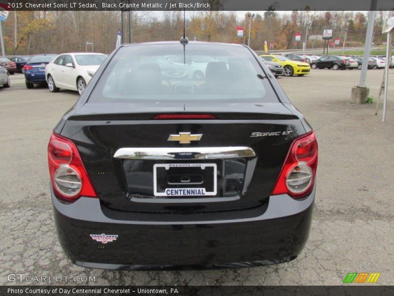 Black Granite Metallic / Jet Black/Brick 2015 Chevrolet Sonic LT Sedan