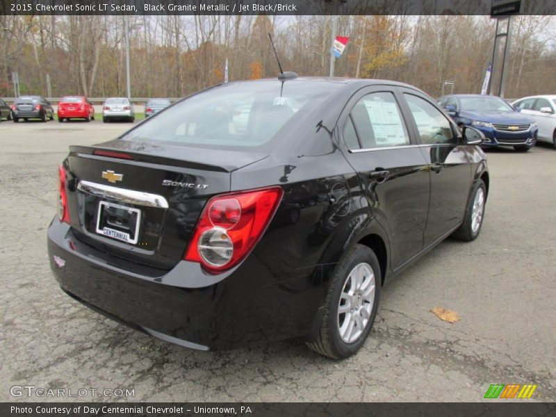 Black Granite Metallic / Jet Black/Brick 2015 Chevrolet Sonic LT Sedan