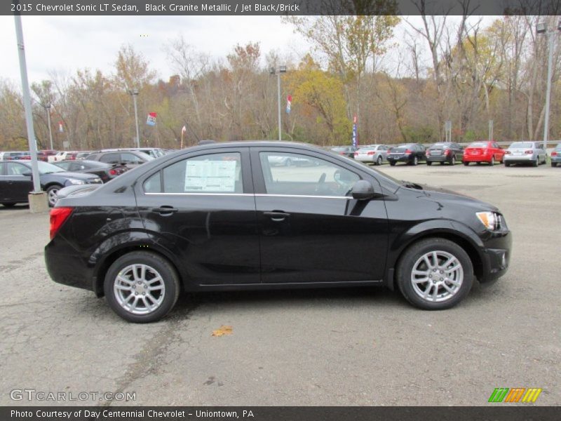 Black Granite Metallic / Jet Black/Brick 2015 Chevrolet Sonic LT Sedan