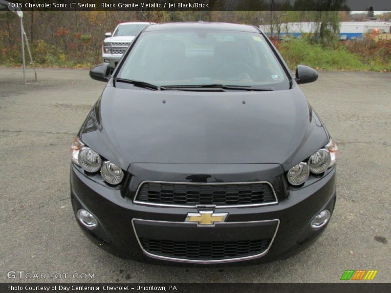 Black Granite Metallic / Jet Black/Brick 2015 Chevrolet Sonic LT Sedan