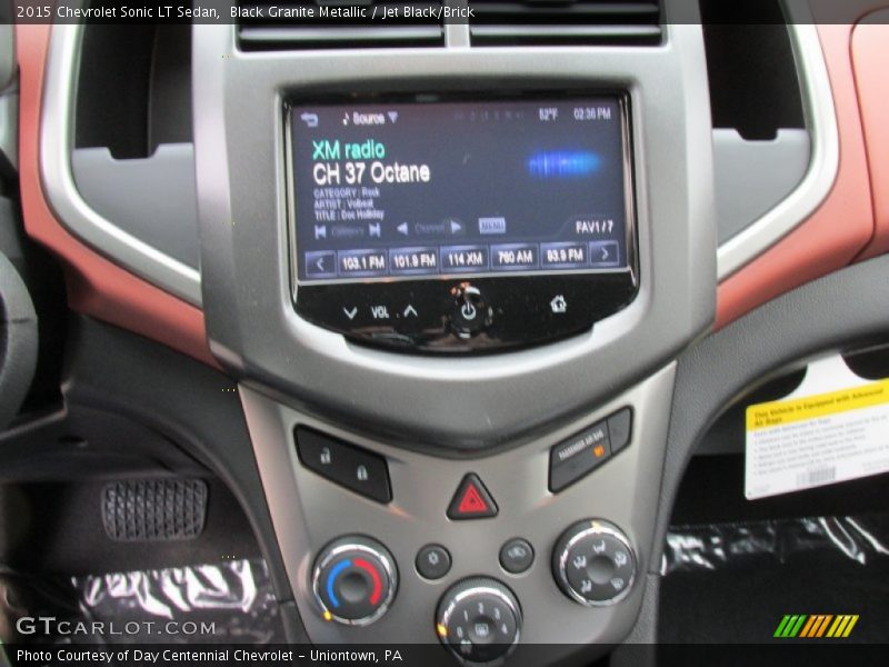 Black Granite Metallic / Jet Black/Brick 2015 Chevrolet Sonic LT Sedan