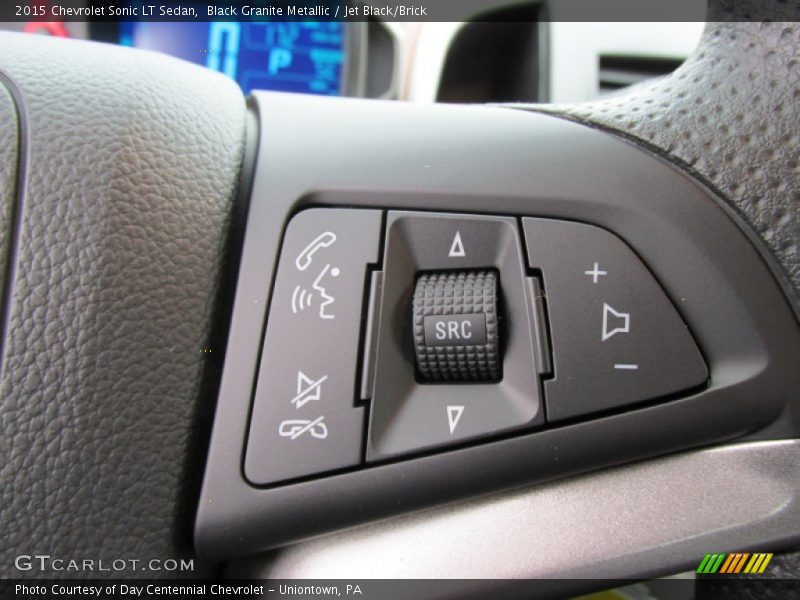 Black Granite Metallic / Jet Black/Brick 2015 Chevrolet Sonic LT Sedan