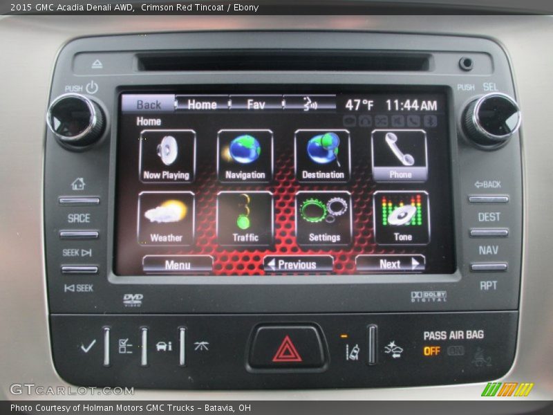 Crimson Red Tincoat / Ebony 2015 GMC Acadia Denali AWD