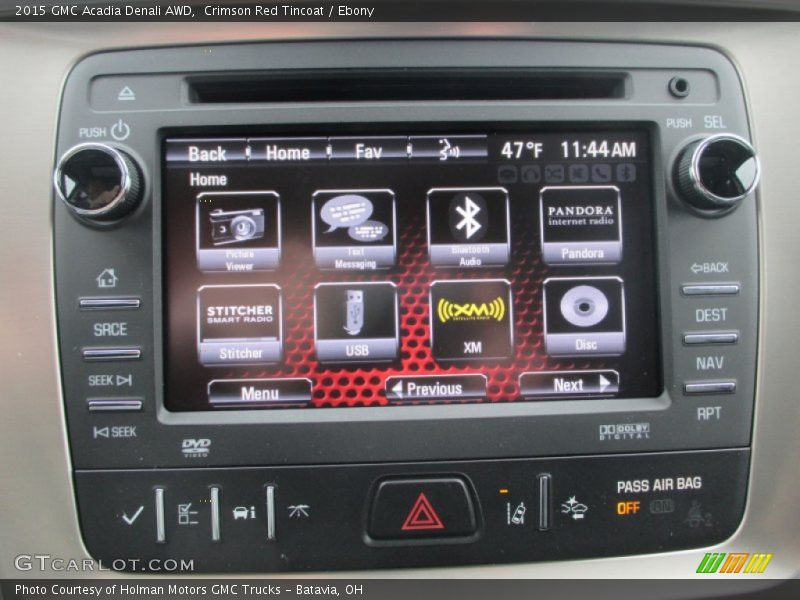 Crimson Red Tincoat / Ebony 2015 GMC Acadia Denali AWD