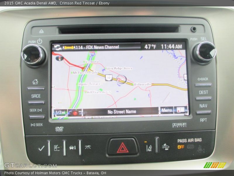 Crimson Red Tincoat / Ebony 2015 GMC Acadia Denali AWD