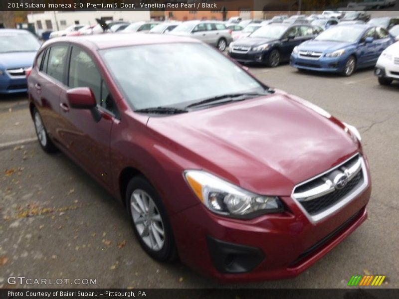 Venetian Red Pearl / Black 2014 Subaru Impreza 2.0i Premium 5 Door