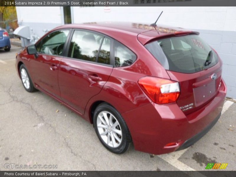 Venetian Red Pearl / Black 2014 Subaru Impreza 2.0i Premium 5 Door