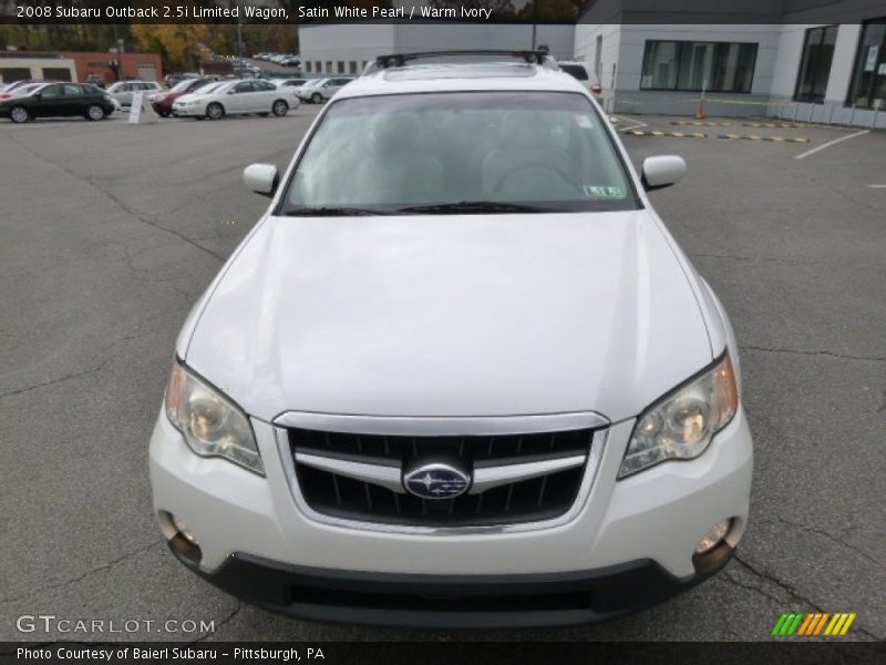 Satin White Pearl / Warm Ivory 2008 Subaru Outback 2.5i Limited Wagon