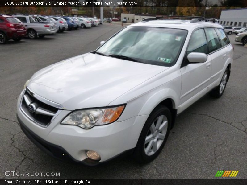 Satin White Pearl / Warm Ivory 2008 Subaru Outback 2.5i Limited Wagon