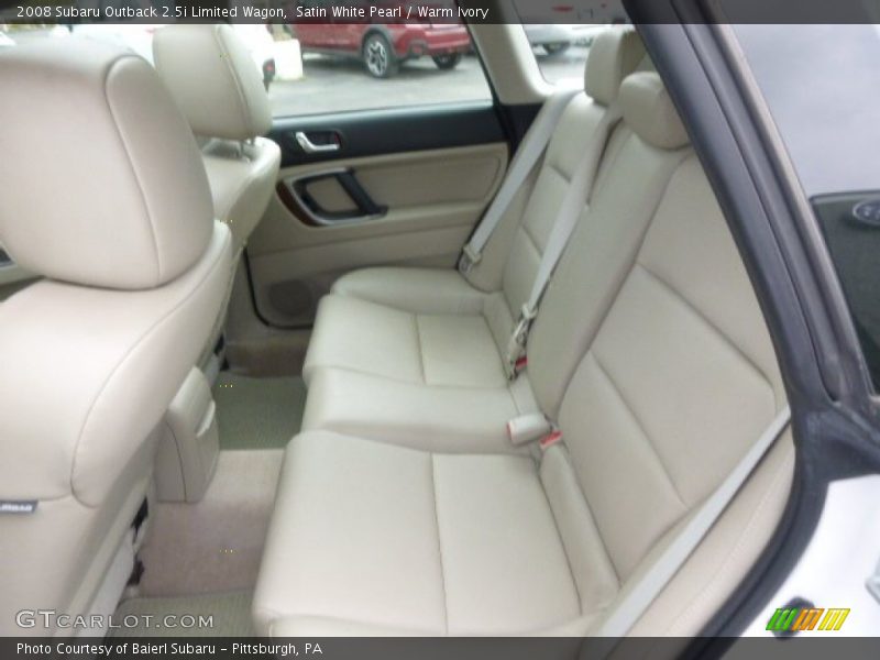 Satin White Pearl / Warm Ivory 2008 Subaru Outback 2.5i Limited Wagon