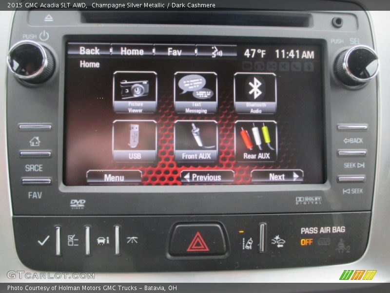 Champagne Silver Metallic / Dark Cashmere 2015 GMC Acadia SLT AWD