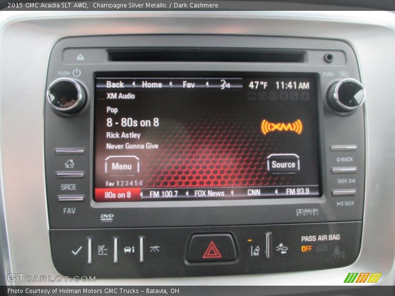 Champagne Silver Metallic / Dark Cashmere 2015 GMC Acadia SLT AWD