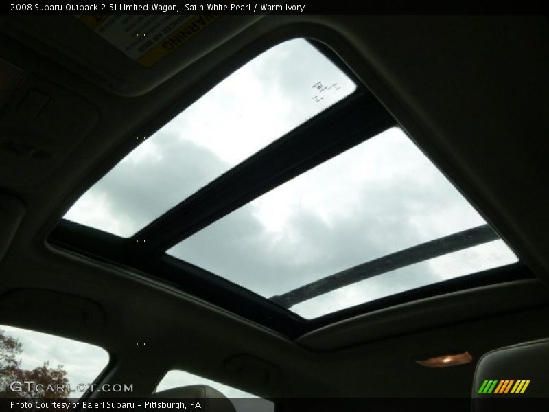 Satin White Pearl / Warm Ivory 2008 Subaru Outback 2.5i Limited Wagon