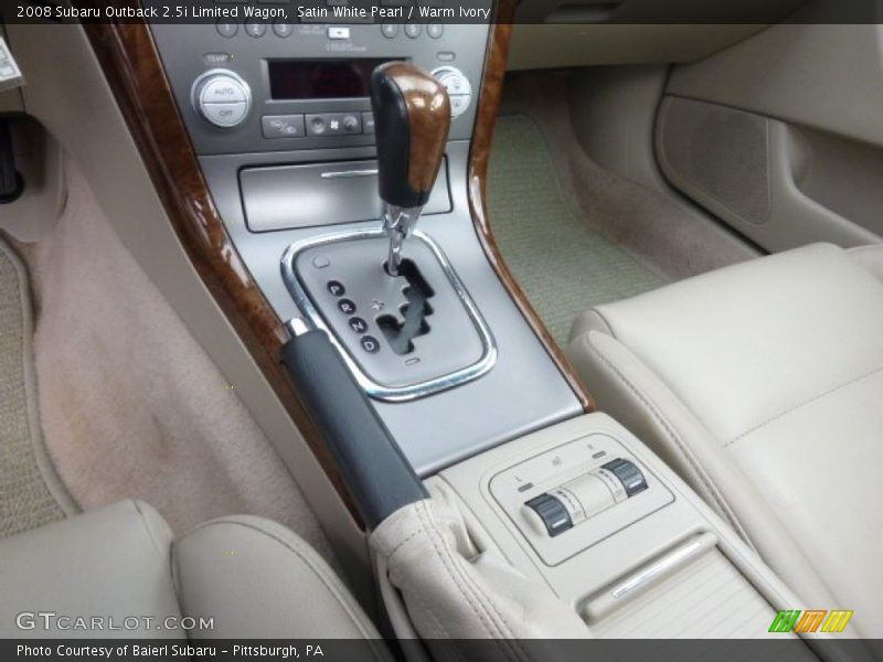 Satin White Pearl / Warm Ivory 2008 Subaru Outback 2.5i Limited Wagon