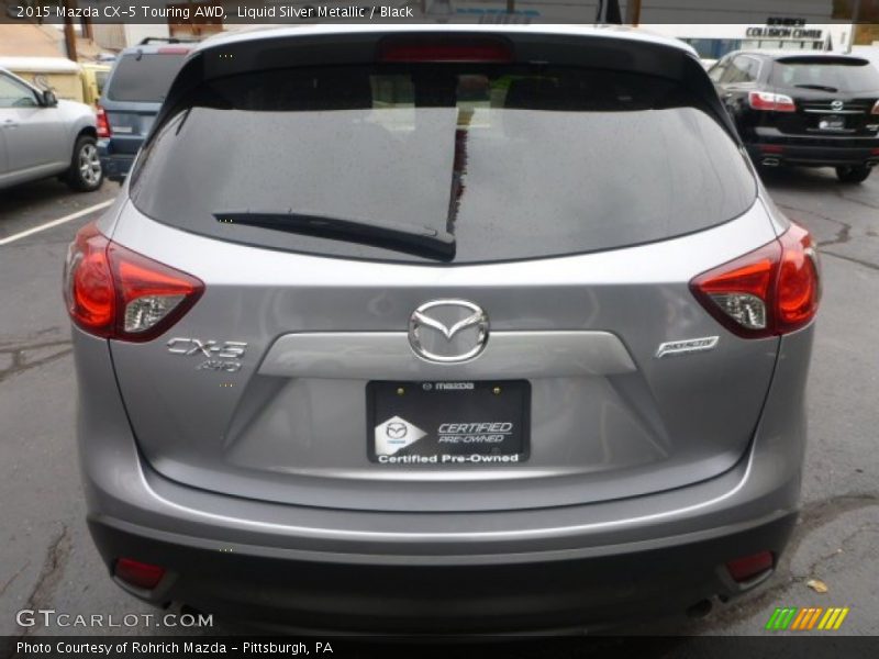 Liquid Silver Metallic / Black 2015 Mazda CX-5 Touring AWD